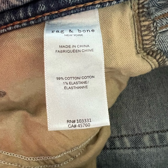 Rag & Bone Andi Embellished Ankle-Length Wide Leg Jeans - Picture 2 of 10